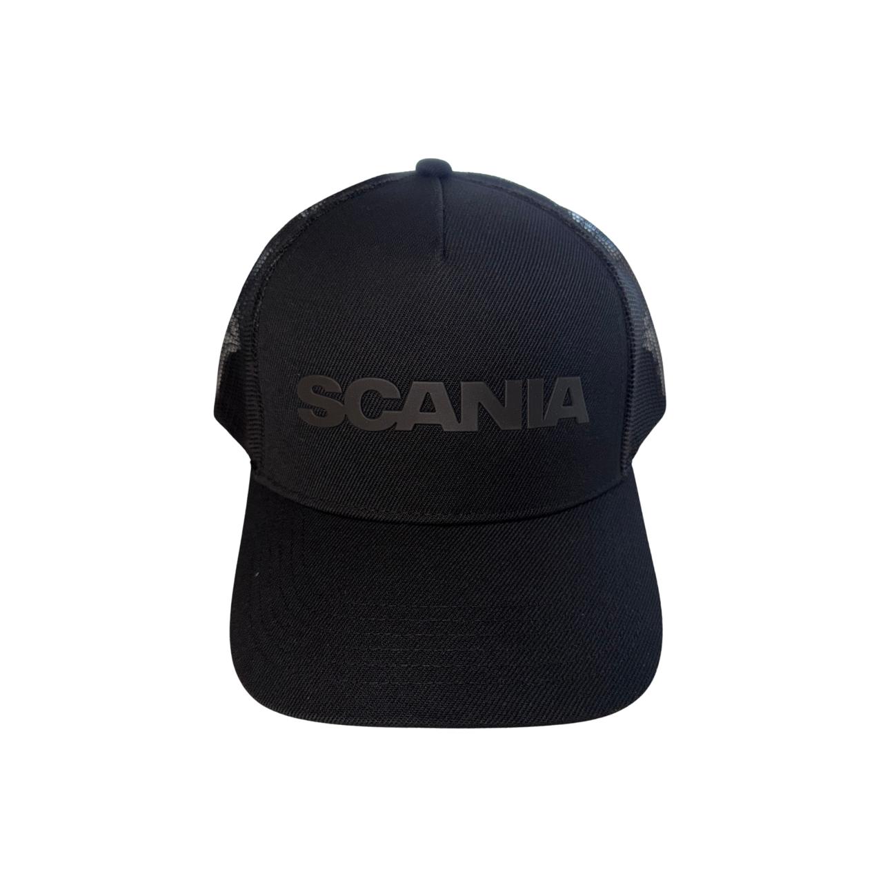 Gorra negra Scania con red